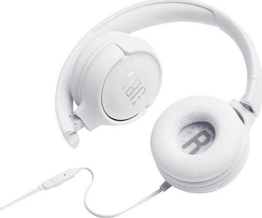 JBL Tune 500 Wired On Ear Headphones White