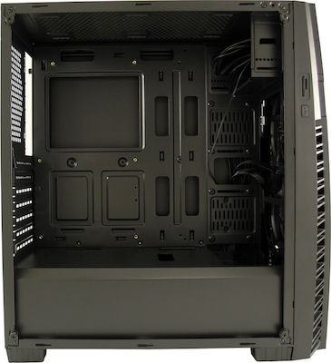 LC-Power Gaming 992B Solar Flare Midi Tower Κουτί Υπολογιστή με Πλαϊνό Παράθυρο και RGB Φωτισμό Μαύρο