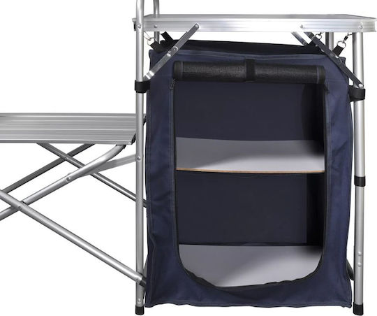 vidaXL Cupboard Aluminum for Camping Foldable Silver