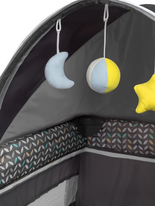 Lionelo Sven Plus Scandi Playpen 2 Levels with Changing Table & Mattress Gray 127x65cm