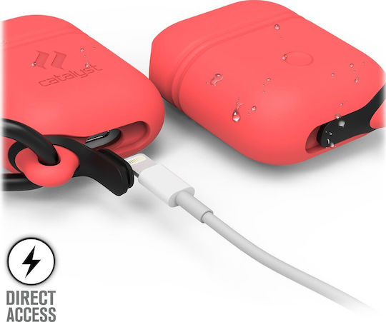 Catalyst Waterproof Case Silicone with Hook Coral for Apple AirPods 1 / AirPods 2