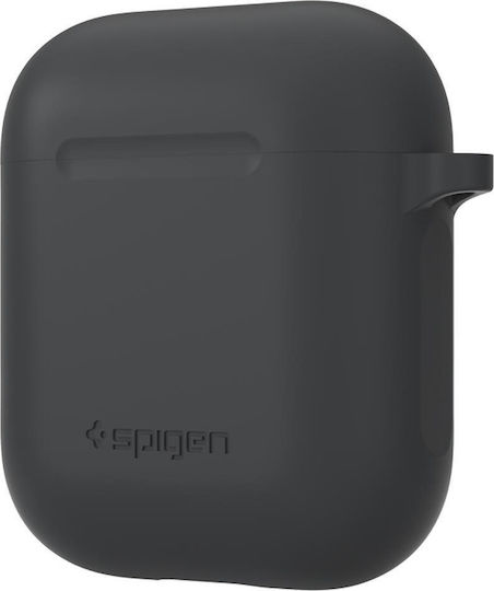 Spigen Silicone Case Case Silicone with Hook Charcoal for Apple AirPods 1 / AirPods 2