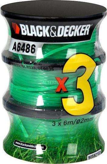 Black & Decker Hexagon Brush Cutter Trimmer Line 2mm 6m A6486
