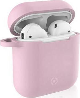 Celly AirCase Θήκη Σιλικόνης σε Ροζ χρώμα για Apple AirPods