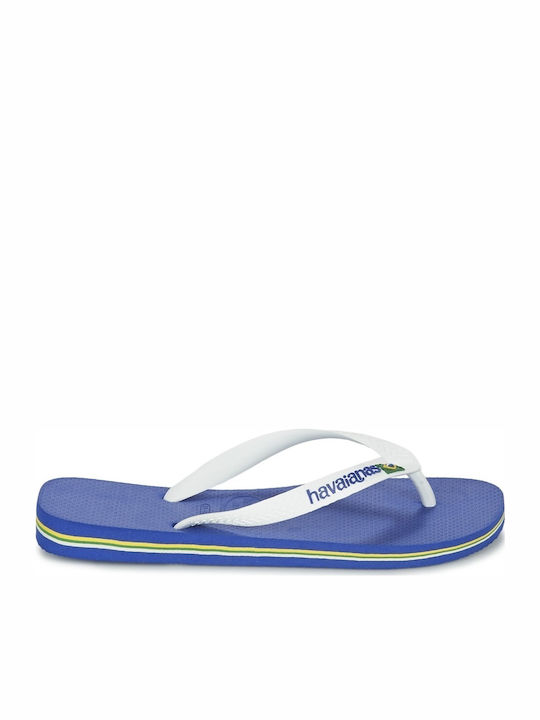 Brasil Logo Men's Flip Flops White