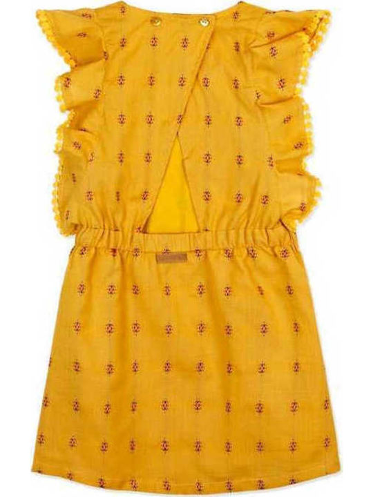 Boboli Παιδικό Φόρεμα Αμάνικο Κίτρινο