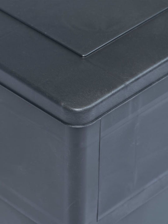 vidaXL Cutie de depozitare pentru exterior Plastic 320lt Negru L119xW46xH60buc