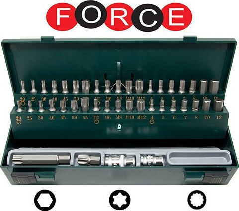 Force Set 42 Screwdriver Bits Torx / Allen