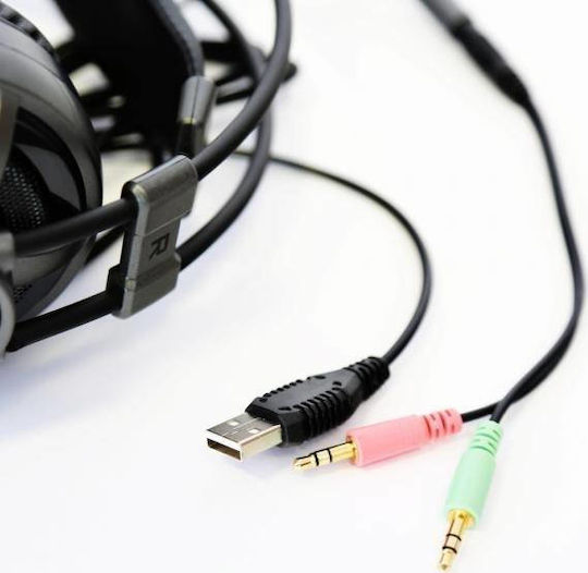 Omega Varr OVH4060 Over Ear Gaming Headset with Connection 2x3.5mm / USB Gray