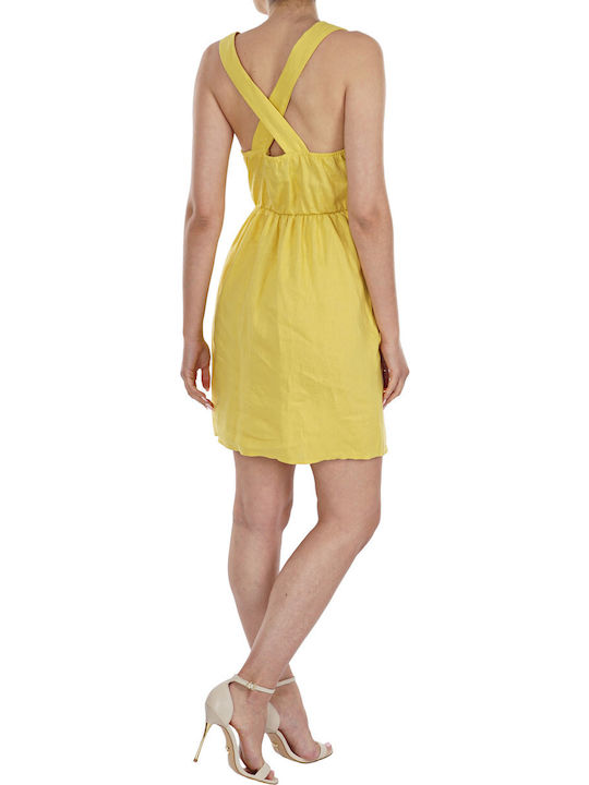 Moutaki Summer Mini Dress Yellow