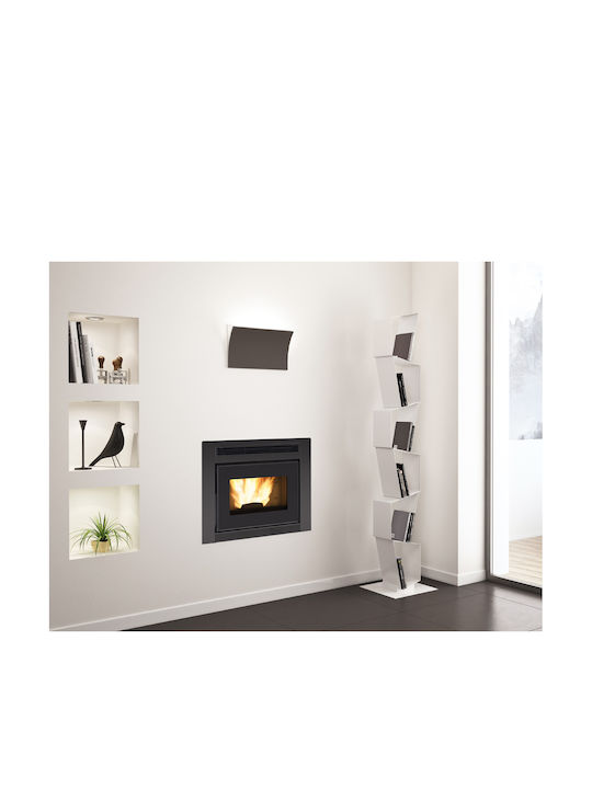La Nordica Comfort Idro L80 Pellet Cassette Fireplace Insert Radiator with Straight Window 19kW