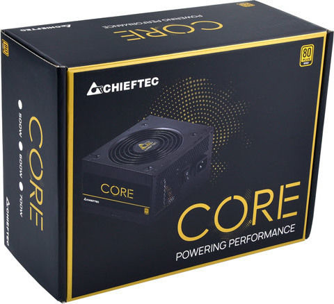 Chieftec Core 500W Black Computer Power Supply Full Wired 80 Plus Gold