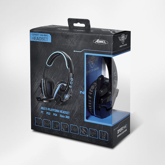 Spirit of Gamer Xpert H2 Надушници Геймърски слушалки с връзка 3,5 мм / USB Черен