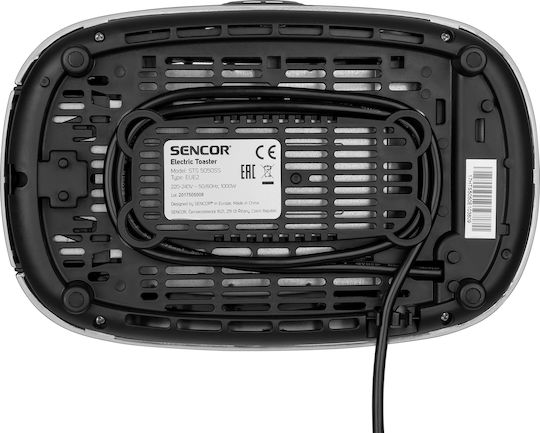 Sencor Φρυγανιέρα 2 Θέσεων 1000W Inox