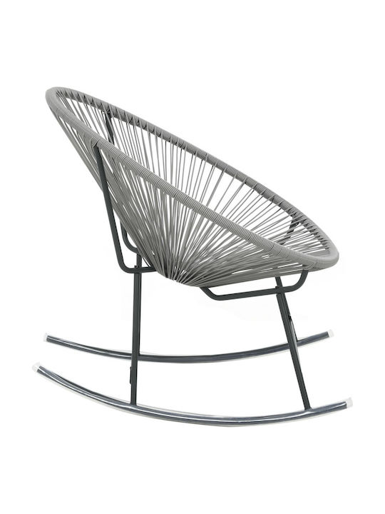 Κουνιστή Καρέκλα Rattan Γκρι 72.5x77x90εκ.