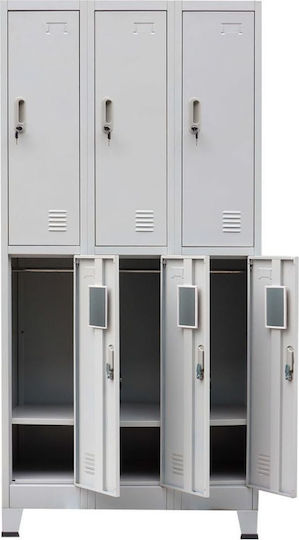 Шкаф Метал с 6 шкафчета 90x45x180бр