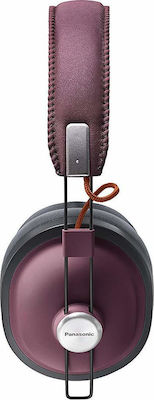 Panasonic RP-HTX80BE Fără fir Bluetooth On Ear Căști cu 24 ore de Funcționare și Încărcare Rapidă Burgundy RP-HTX80BE-R