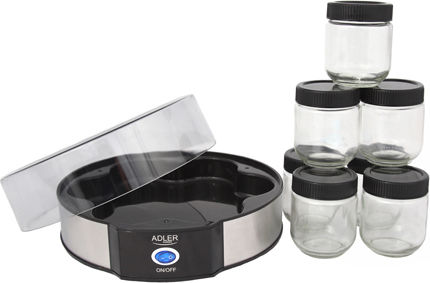 Adler Yogurt Maker with Jars 1.4lt Silver 20W