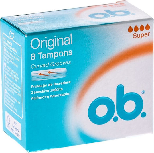 O.B. Ταμπόν ProComfort Curved Grooves για Αυξημένη Ροή 8τμχ