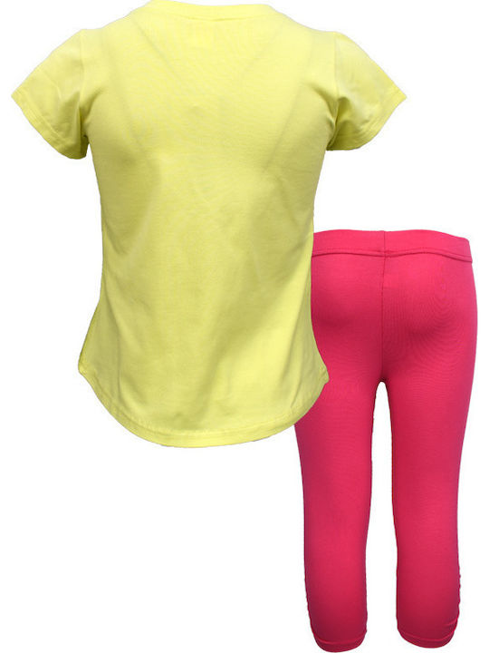 Joyce Kids Set with Leggings Summer 2pcs Yellow