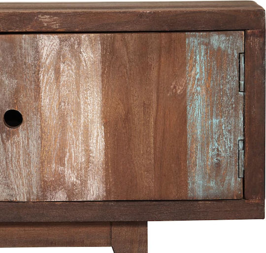 TV Stand from Solid Wood Multicolour L118xW30xH40cm
