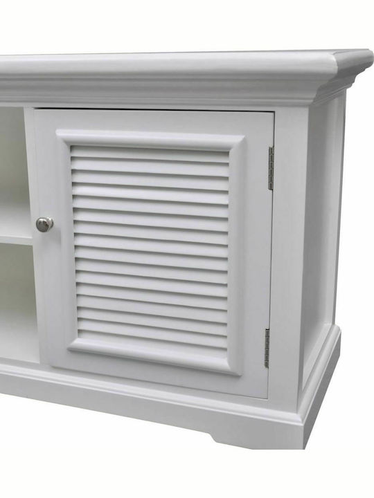 Έπιπλο Τηλεόρασης Λευκό Μ121xΠ31xΥ42cm