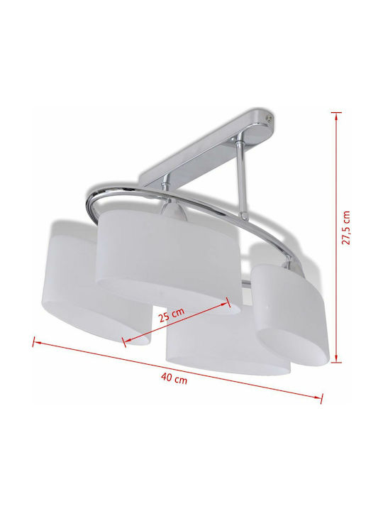 vidaXL Ceiling Mount Light White with Socket E14