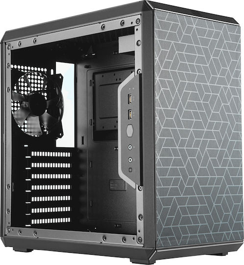 CoolerMaster MasterBox Q500L Gaming Midi Tower Κουτί Υπολογιστή με Πλαϊνό Παράθυρο Γκρι