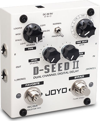 Joyo D-SEED II Dual Channel Digital Πετάλι Effect Delay Ηλεκτρικής Κιθάρας, Ηλεκτρικού Μπάσου και Ηλεκτροακουστικών Οργάνων