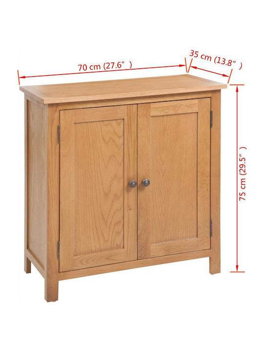 Wooden Buffet Oak L70xW35xH75cm