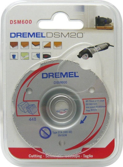 Dremel Disc de tăiere cu carbură pentru utilizare multiplă DSM600 Disc de tăiere Materiale de construcție 20mm
