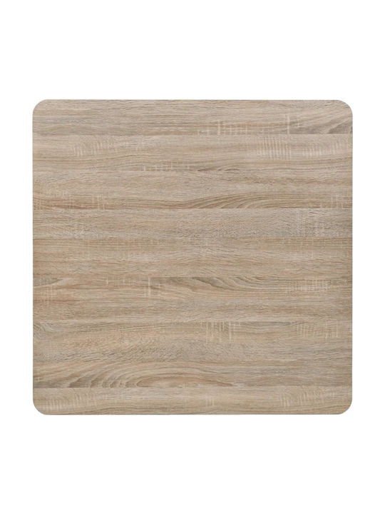 Square Table Tavern Wooden with Metal Frame Black 80x80x75cm