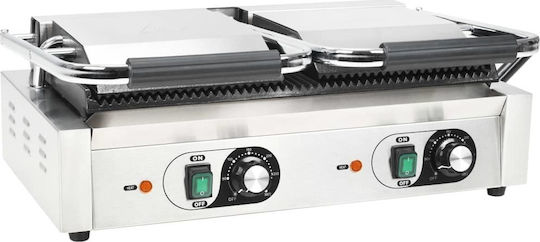 vidaXL mit glatten Oberflächen aus mit geriffelten Oberflächen aus 3600W Panini