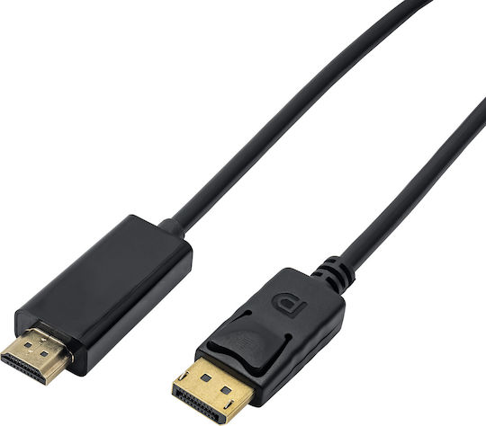 Akyga Cable DisplayPort male - HDMI male 1.8m Black (AK-AV-05)