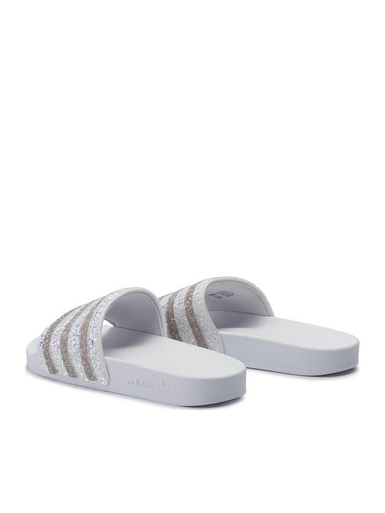Adilette Slides În Culoare Argintiu