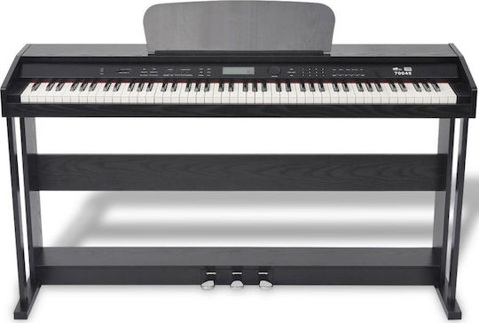 vidaXL Ηλεκτρικό Stage Πιάνο 70045 με 88 Βαρυκεντρισμένα Πλήκτρα και Σύνδεση με Ακουστικά Black