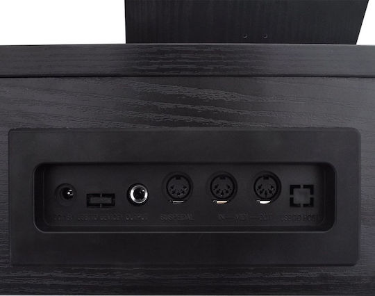 vidaXL Ηλεκτρικό Stage Πιάνο 70045 με 88 Βαρυκεντρισμένα Πλήκτρα και Σύνδεση με Ακουστικά Black