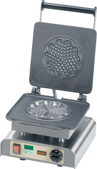 Neumarker Small Heart Commercial Waffle Maker Single 90° Opening for Flower Shape Waffles 12-40719DT