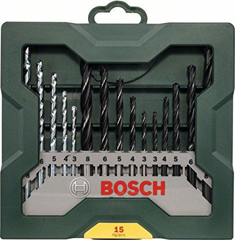 Bosch Σετ 15 Τρυπάνια για Μέταλλο και Ξύλο