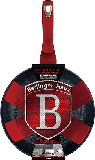 Berlinger Haus Metallic Line Тиган от Алуминий с Каменно Покритие Колекция Burgundy 20см