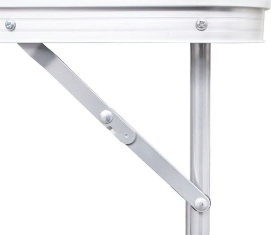 vidaXL Table Aluminum for Camping Foldable in Case 120x60x70cm White