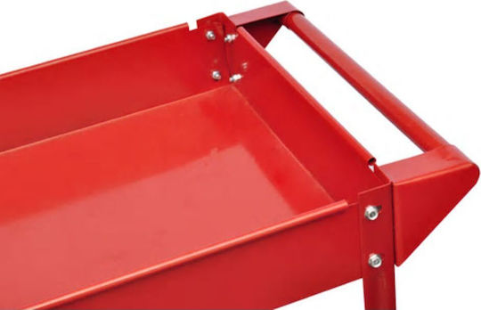vidaXL Wheeled Metallic Tool Carrier 2 Slot W84xD41xH78cm