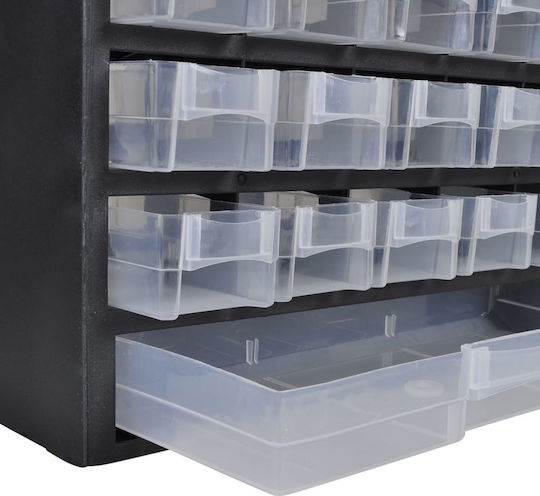 vidaXL Συρταριέρα Εργαλείων Plastic 41 Compartments W31xD13.8xH49cm