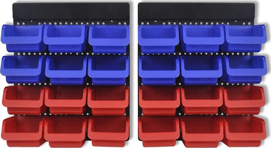 vidaXL Plastic Tool Bin Organiser W38xD32cm 2pcs