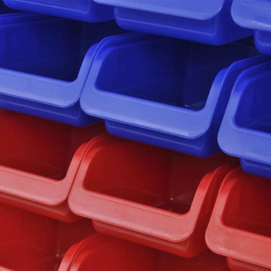 vidaXL Plastic Tool Bin Organiser W38xD32cm 2pcs
