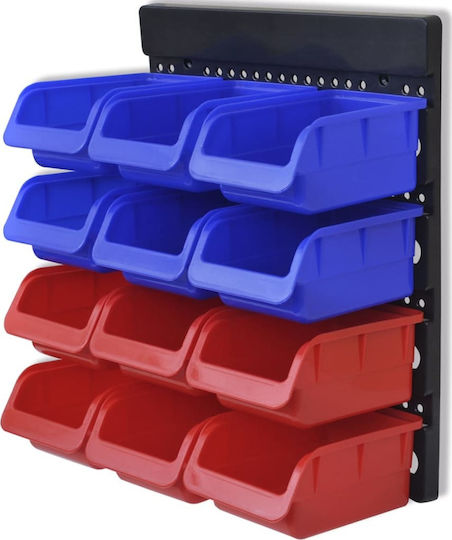 vidaXL Plastic Tool Bin Organiser W38xD32cm 2pcs
