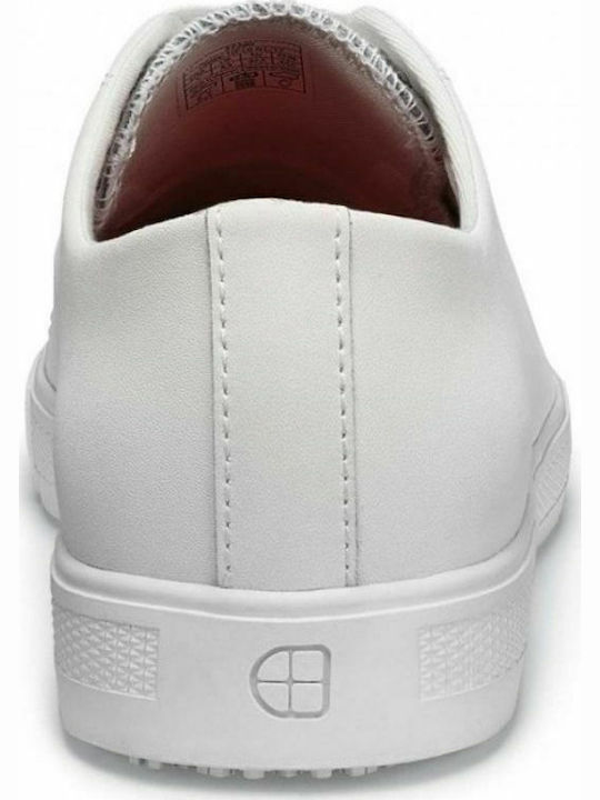Shoes For Crews Old School Rider III Waterproof Low Work White OB with Certification SRC