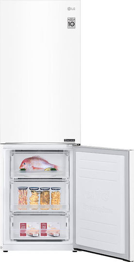 LG Combină frigorifică 341lt Total NoFrost Î186xL59.5xA68.2cm. Alb GBP31SWLZN