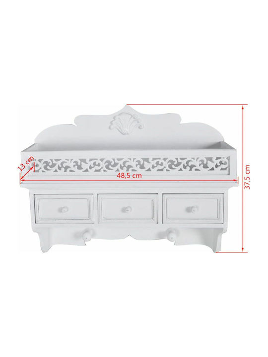 Shelf Wall White 48.5x13x37.5cm
