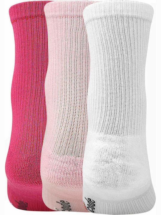 Xcode Αθλητικές Παιδικές Κάλτσες Μακριές για Κορίτσι 3 Pack Ροζ